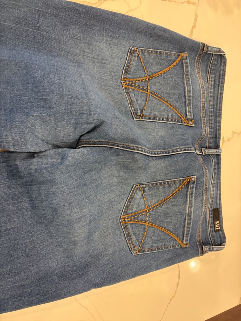 Kut from the Kloth Straight Leg Jeans in Medium Blue - Picture 5 of 5